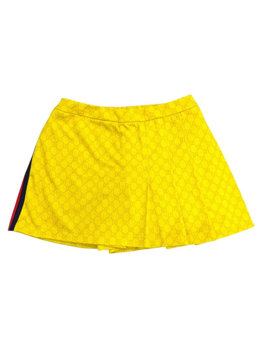 Gucci GG Pattern Web Stripe Skirt Style Shorts Yellow
